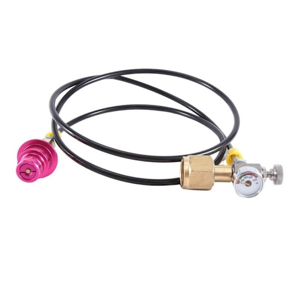 CO2-sovittimen letku 2000Psi mittarilla DUO/TERRA/ART:lle, liitä suurempiin CO2-sylintereihin, hiilihapotettu sylinteri