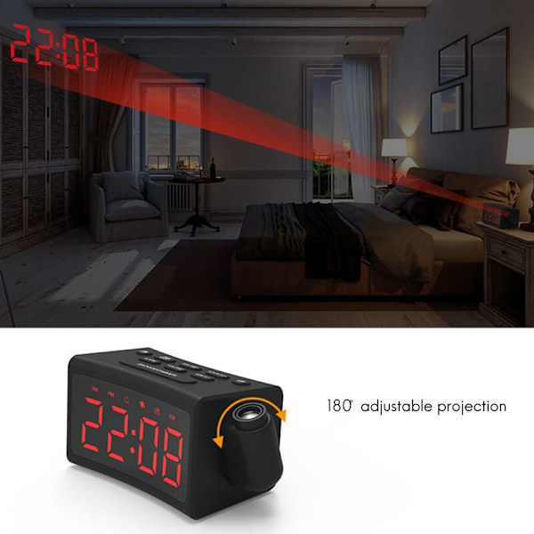 Hög ljudalarmklocka för tunga sovare Vibrerande väckarklocka med sängvibrator för döva och hörselskadade Snooze-klocka