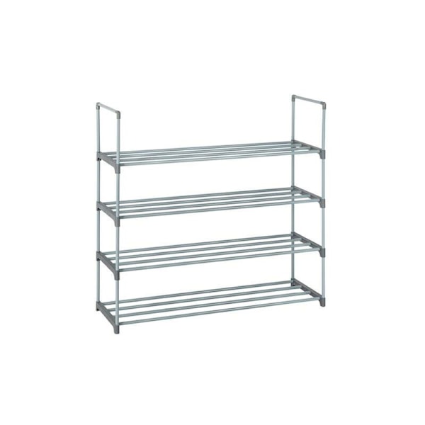 4-nivå skoestativ i rustfritt stål for skolagring - Rommer opptil 12-16 par sko, for stue, garderobe og gang, 90,42 x 30,48 x 84,51
