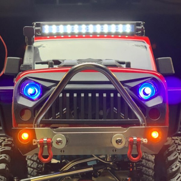 RC-bil metallstötfångare RC-modelldelar för Axial SCX10 Wrangler 1/10 RC-bil CNC-bearbetad