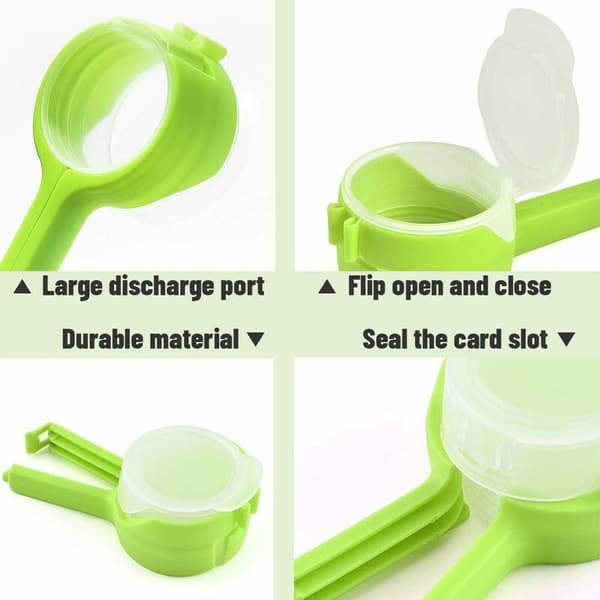 2 stk. forseglingklips, forseglet klips, matforseglingklips, kjøkkenhellingklips, multifunksjonell forseglingklips, oppbevaringsforseglingklemme, matsnacks-klips-