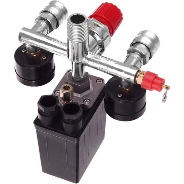 Holdbar Luftkompressor Pumpe Tryk Switch, med Ventilstyring Regulatorer Måler - RWManometer