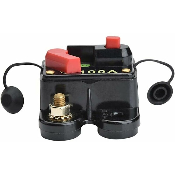 12V-24V 100A DC automatsäkring strömbrytare återställ säkring automatisk marin båtcykel stereo ljud (100A)