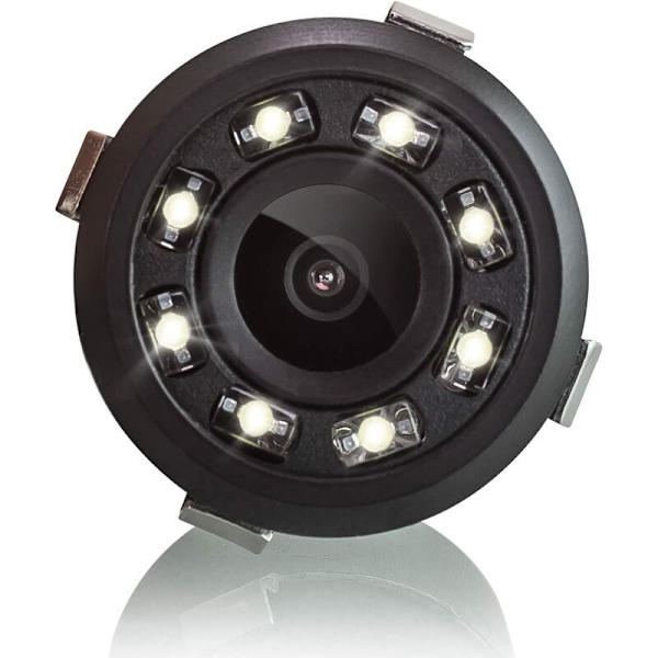 18,5 mm integreret bagkamera, Mini bakkamera med 8 LED-lys + Praktisk og pålidelig, ideel til parkering af din bil + Synsvinkel: 170° +