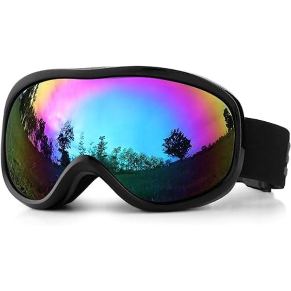 Skibriller - Ski-snowboard-briller med briller med anti-dug dobbelte linser til mænd Kvinder Teenagere Børn Skiløbende snescooter