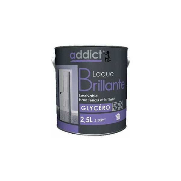 Glans glycero lackfärg 2,5 liter svart - ADDICT