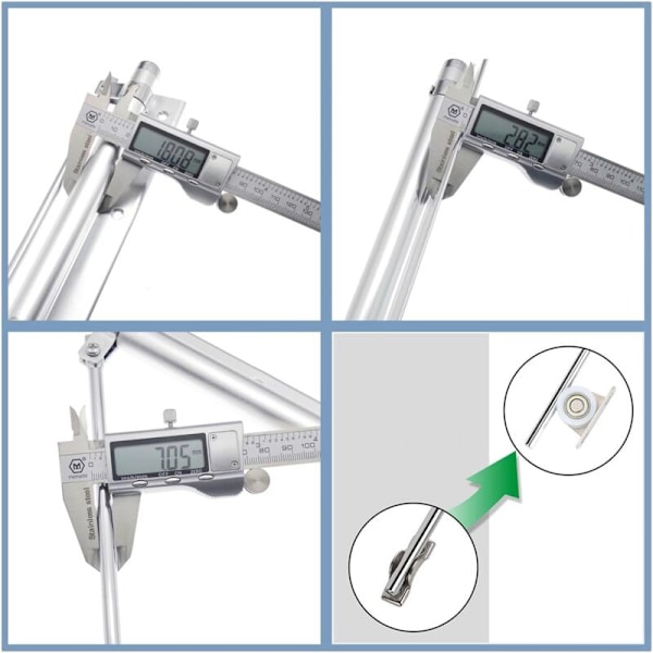 Dørlukker i Aluminium, Justerbar Automatisk Lukkeanordning, Nem at Installere, 45kg (2 stk)