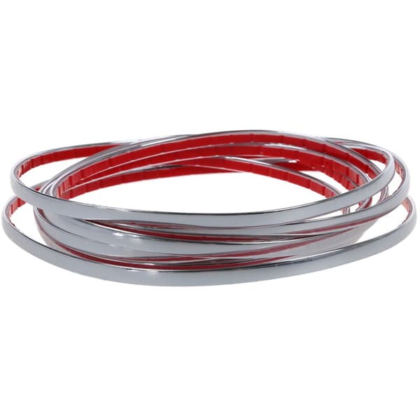 2X Krom självhäftande silver 6MM 3 meter Auto