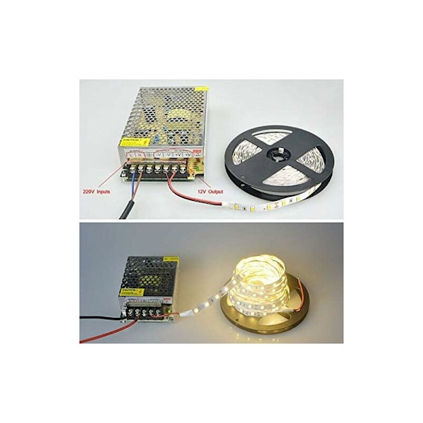 Hög Effekt Dimmer Transformer Strömkälla Drivrutin AC 110V/220V DC 24V 15A 360W för LED-remsa