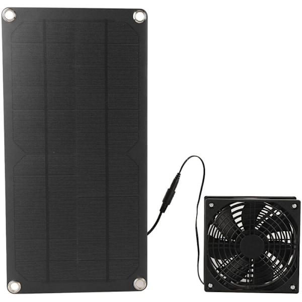 20W Solpanel-Ventilator Kit - Mini, Bærbar til Drivhuse, Kyllingehuse, Dyrehuse og Vindueudluftning