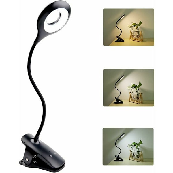 Leikkimökkivalaisin, Kiinnitettävä Lukulampun ja Säädettävän Kirkkaus, USB-Kosketus Yöpöytälamppu Lapsille - RWClamp Lamp