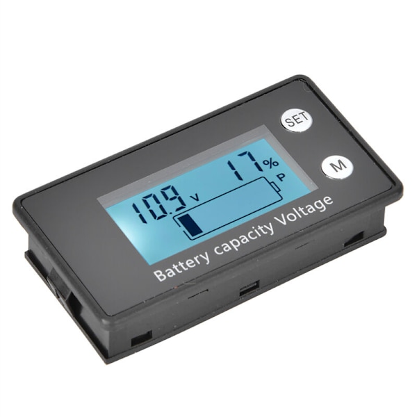 LCD Digital Voltmeter, Håndholdt Batterispenningsutstyr, Industrielt Verktøy, DC 10-100V ((10-100V) Hvit Alarm Temperatur)