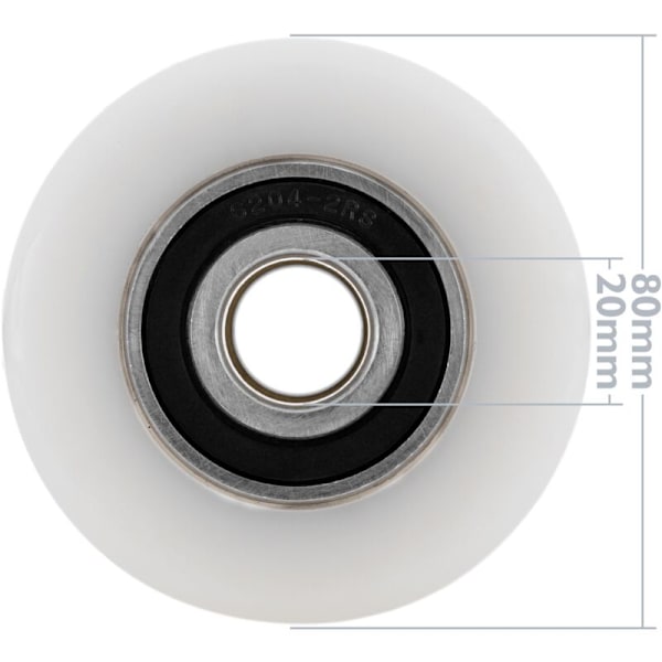 Lavakaaripyörä Nylon-lavanrulla 80 x 80 mm 600 kg