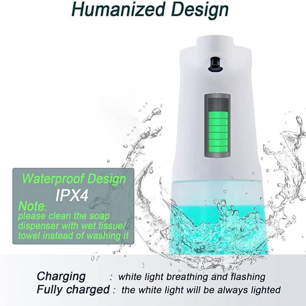 Automatisk skumdispenser Genopladelig hånddispenser Kontakt
