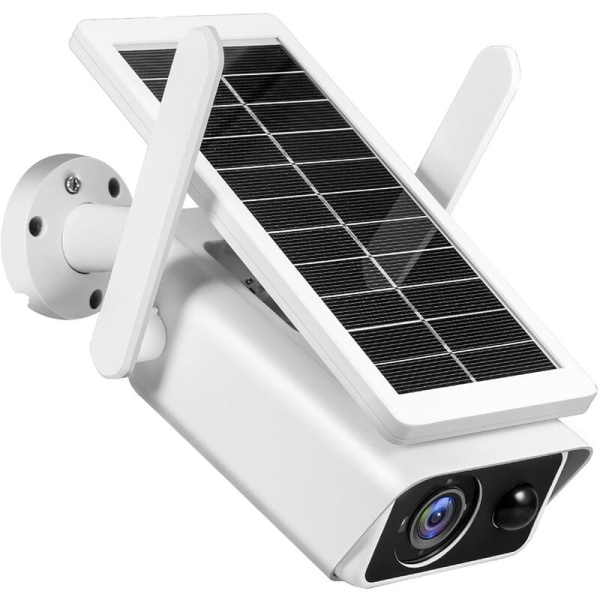 Outdoor Solar Security Camera 1080P 2MP ladattava akku Langaton WiFi Kotivalvontakamera PIR-liikkeentunnistimella, Pimeänäkö, Kaksisuuntainen