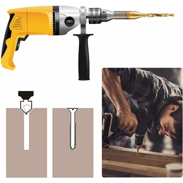 Hex-fäste Tap, 1/4\" HSS metrisk Tapborr M410 HSS
