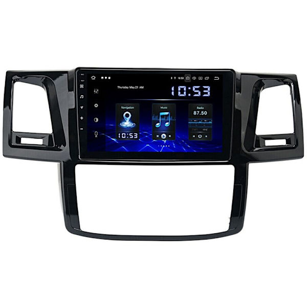 Bildekk Fascia Trim Installasjonsramme Dvd Panel Dash 9 Tommer 2 Din for Fortuner 2008-2014
