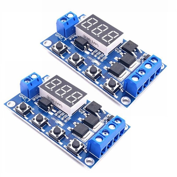 4 stk. DC12-24V Dobbelt MOS Digital Tidrelæ Trigger Cyklus Forsinkelse Switch Kredsløbskort Timing Kontrolmodul