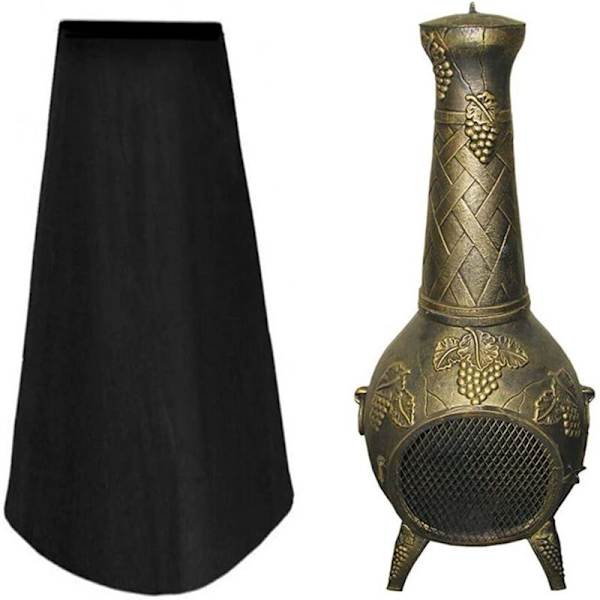 Utomhus Patio Skorstensöverdrag, Vattentät Eldstad, Eldstad, Värmeapparat Skyddande Överdrag, för Utomhus Trädgård, Bakgård, 122x21x61CM