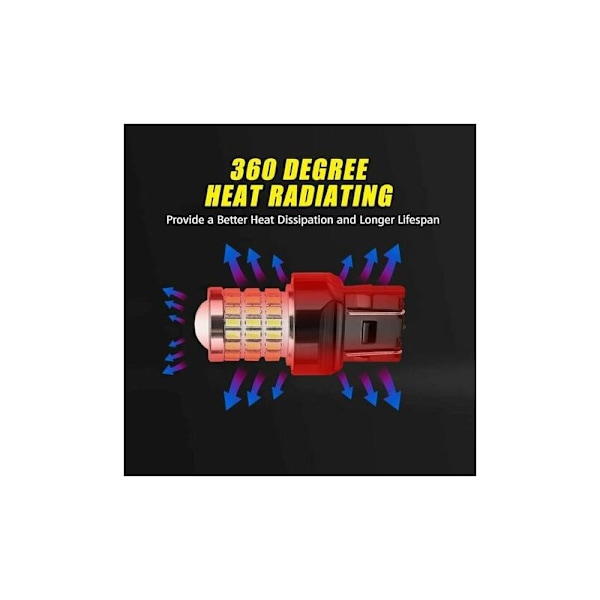 7443 7440 T20 W21/5W Super Lyse LED Pærer, 12V 24V Xenon Hvid, til Bakkelygter Blinklys Bremser Baglygter Parkering RV Lys (2 Pak)