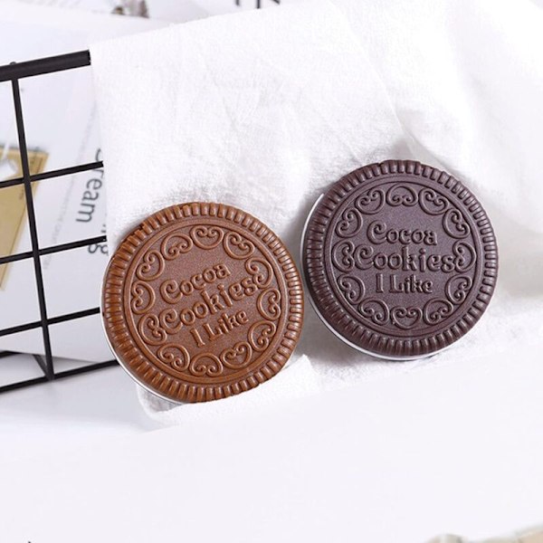 Mini Chokolade Formet Makeup Spejl Kompakt Lomme Bærbar Foldbar Spejl med 1 Kam Gave Spejl 1 stk -