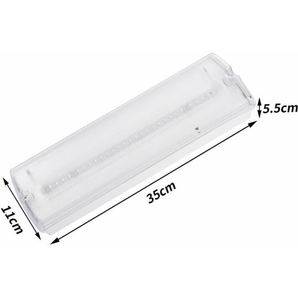 LED-nödbelysning, med batteribackup upp till 3 timmar, Skyddsklass: IP 65, Utgångs-/nödutrymningsindikeringsskylt, belyst skylt, belyst,