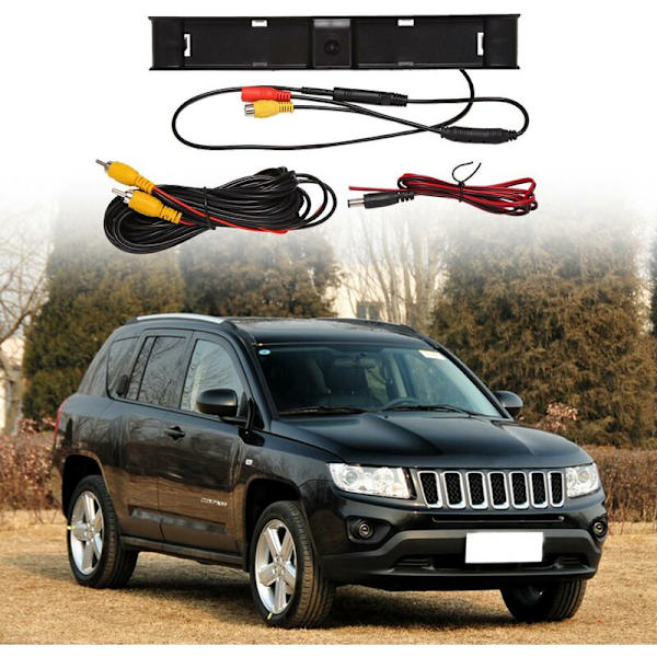 Kamera til bilens frontlogo med nattesyn, positiv vandtæt, egnet til Jeep Compass MP 552 2017-2020