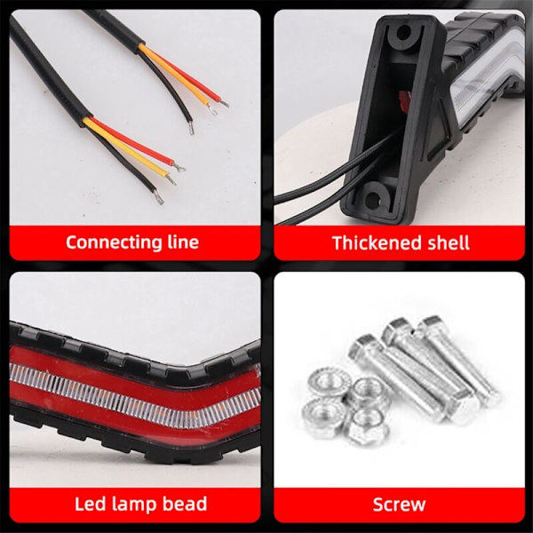12-24V Side Marker Lights Trailer Turn Signal Lamp Flowing External Universal Car Van Pickup Truck