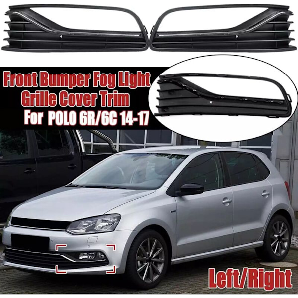 Bumper Dimljus Grill Kåpa Trim för 6R/6C 2014 2015 2016 2017 Höger