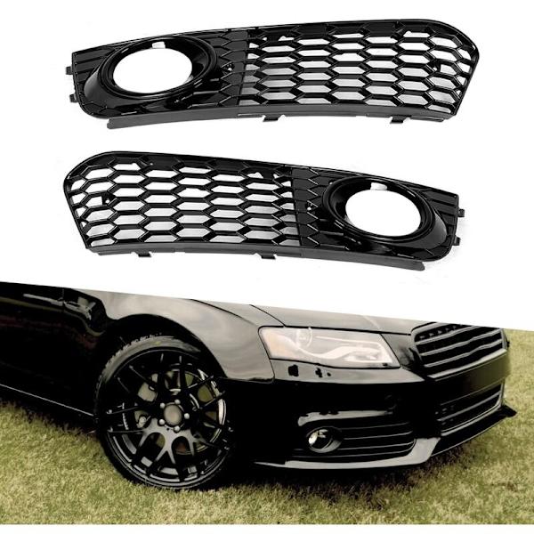Dimljusgaller för Audi A4 B8 2009-2011 (svart)