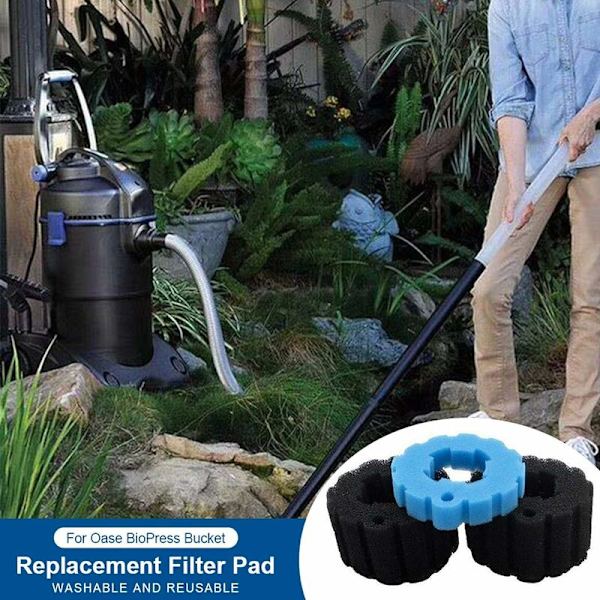 Utskiftingsfilterpute, skumfiltermediasett, Pond Solutions erstatningspondfilter skum, kompatibel med Oase BioPress bøtte
