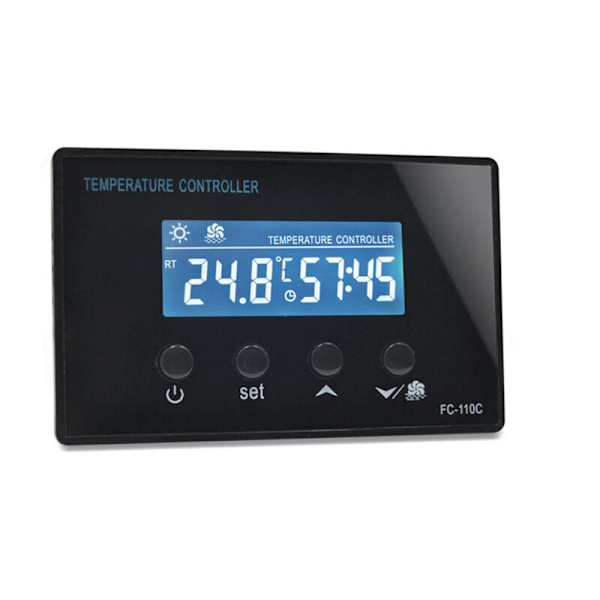 -110C 230V10A LCD Mini Sauna Fodbad Digital Temperaturregulator med Nedtællingstimer Termostatregulator