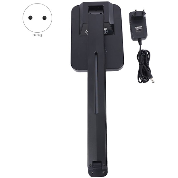 7W Työpöytälamppu 10W Langattomalla Latausasemalla ja USB-Latauksella, Säädettävä 7 Kirkkautta, Pöytälamppu 5 Väriä Toimistoon, Makuuhuoneeseen tai Yliopistoasuntoon, Musta