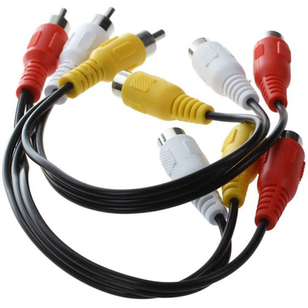2X Ny 3 Han til 6 Splitter Adapterkabel Audio Video Av