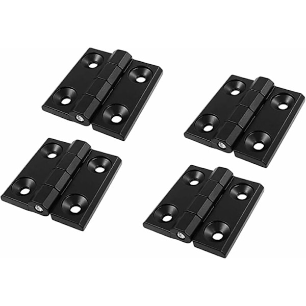 4 stk. Flat Hinge Holes Folding Butt Black Ball Bearing Hinge Aluminium Utvendige Hengsler Rustfritt Stål Hengsel Heavy Duty Dørhengsel for Innvendig