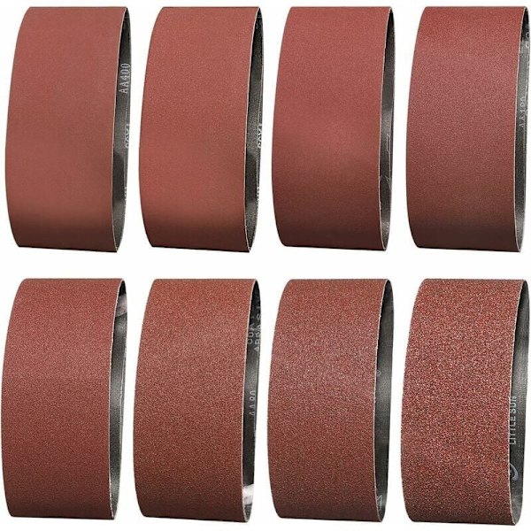 75X533 mm Slibebånd - 1 X 40/60 & 2 X 80/120/180/240/320/400 Korn Slibebånd til Slibning, Polering og Støvning, Ideelt til Træ (14 Styk)