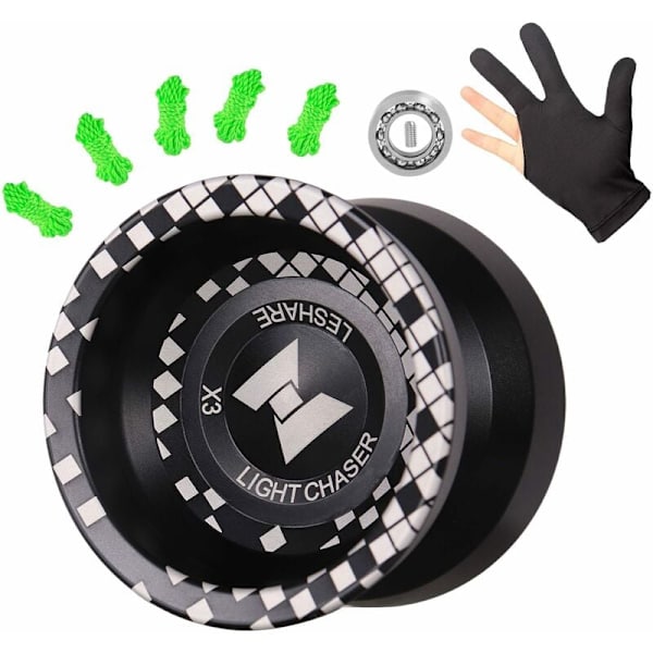 Icke-svarande LIGHT CHASER X3 Tävling Yo-Yo, Legering Yoyo Lämplig för Nybörjare, och att Öva med och Strängar