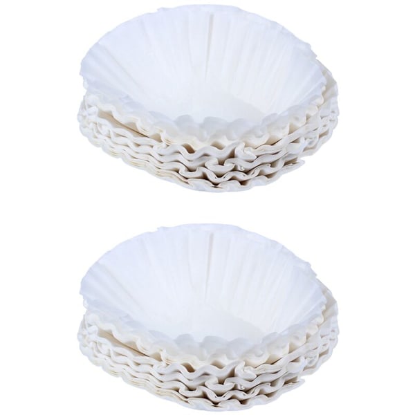 1000 stk. 25 cm Amerikanske Kommercielle Kaffe Filterpapir Filter En Kaffe Filter En Kaffe Filter (Hvid)