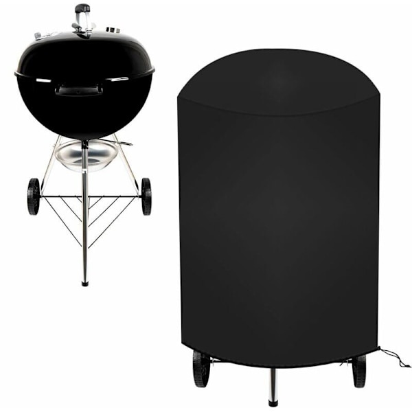 Skyddande överdrag för vattentätt, UV-beständigt grill - 70 x 70 cm - Svart