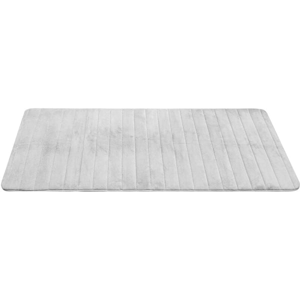 Mjukt minnesskum badrumsmatta - halkfri badrumsmatta extra stor löpare lång matta för köksrumsgolv 60X160Cm, grå