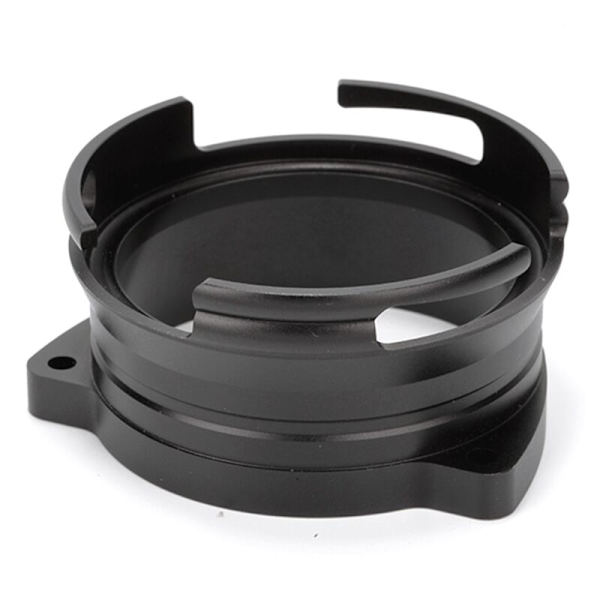 Aluminium Kaffeepulver Dosierring 54MM Kaffeerotationsschleife für Kaffeemaschinen Rotierender Pulerring (Schwarz)