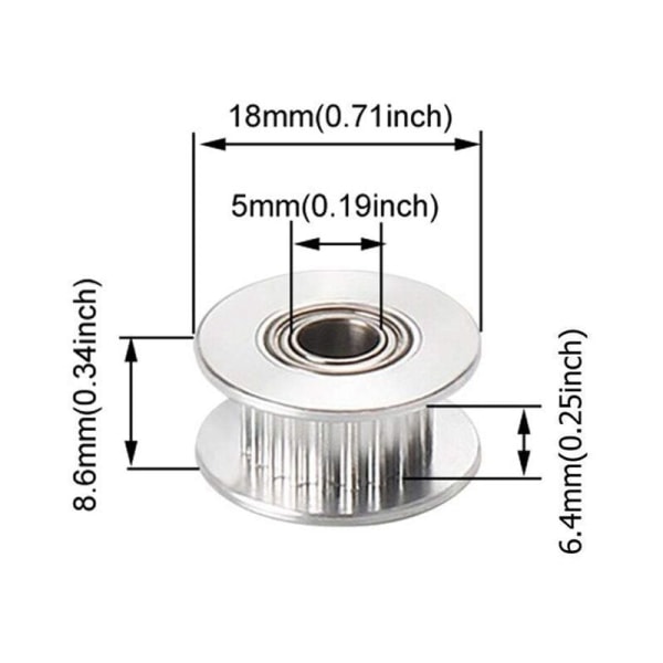 3D-skriver Timing Belt Tensioner, Unitak 3D Upgrade X-Belt Tensioner for 3D-skriver 3, -10S, X3