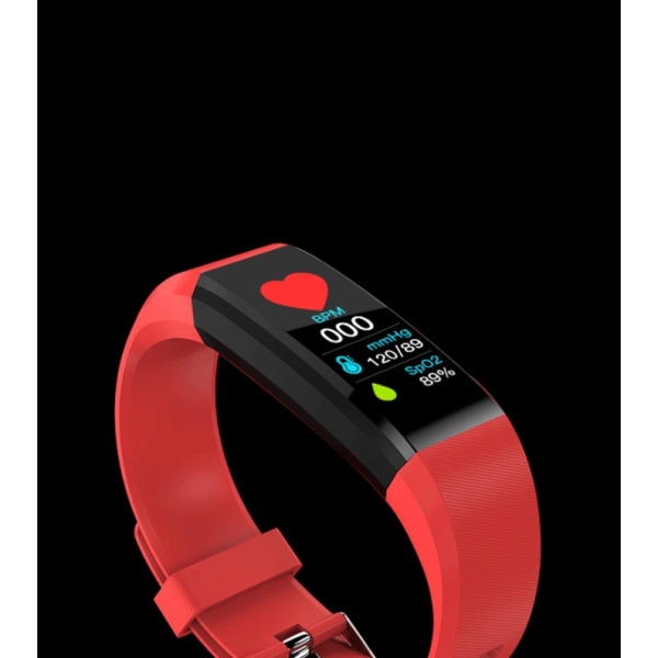 Smart Armbånd Farveskærm Smart Armbånd Puls Blodtryksovervågning Påmindelse om træning (sort)