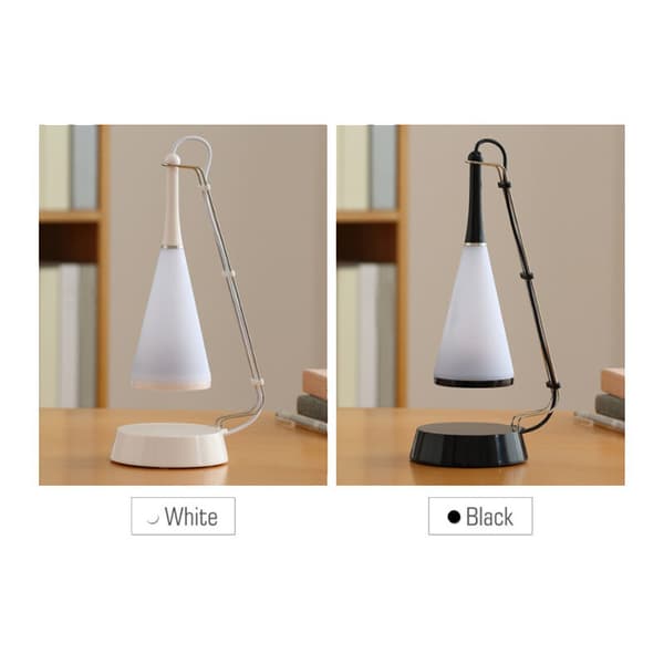 LED-lampe trykksensor Bluetooth musikkspiller skrivebordsbelysning bord DC-lading studentboklamper (svart)