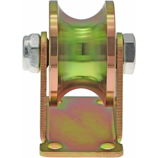 2 st glidande grindhjul 50 mm, stålhjul med U-spår, U-spårhjul för omvänd spår, industriell maskin, rullande dörr, lastkapacitet 300 kg