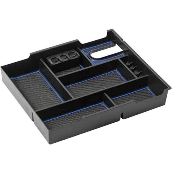 Til 2014-2019 2020 2021 Toyota-Tundra Center Console Organizer Armrest Opbevaringsboks Palet Organizer Bakke Handskerum Blå