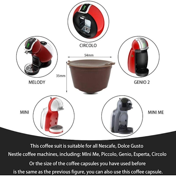 2-pack Serie Återfyllningsbara Kaffe Filter Koppar Återanvändbara Pod Fyllda Kapslar Kompatibla med Kaffebryggare 1.0 K Cup B