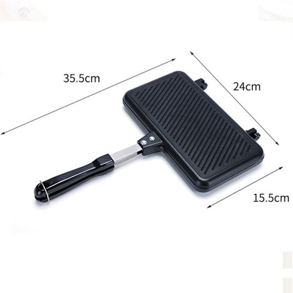 Sandwich Maker Non-Stick Gas Brød Toast Morgenmad Pandekage Bagning BBQ Ovn Form Grill Stegepande