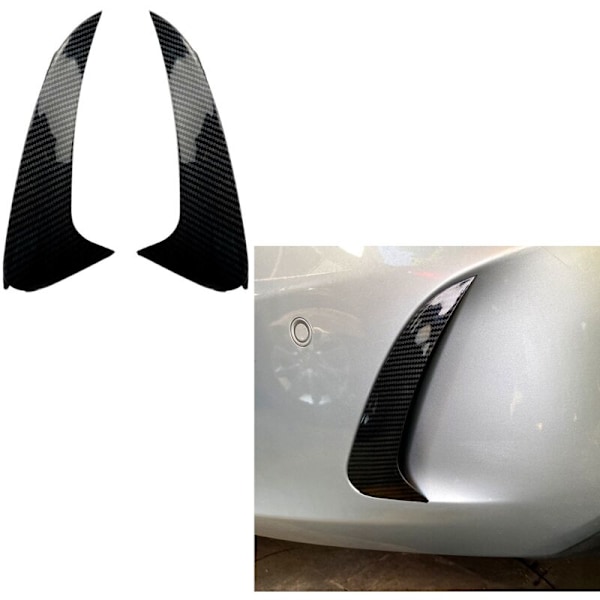 Bakre Canard Spoiler Vent Trim Fiber Bumper Splitter för Class W218 CLS250 CLS400 CLS500 14-17