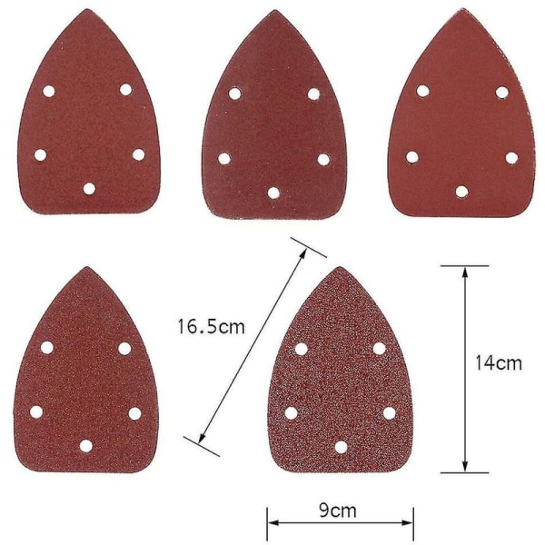 Mus Detaljesliber Sandpapir, Assorteret 35 stk. 120 Grit og 15 stk. 240 Grit Mus Sandpapir